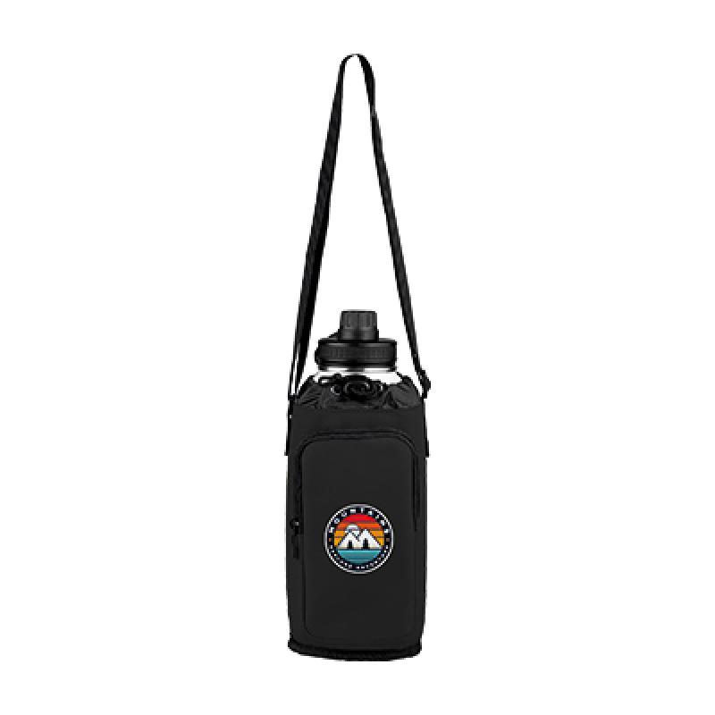 Image of Malmö - Recycled PU Zipper Pocket Bottle Bag 